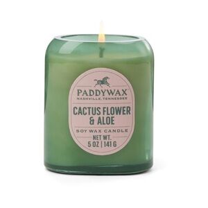 NWT Paddywax Cactus Flower & Aloe Soy Candle - Green
